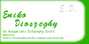 eniko dioszeghy business card